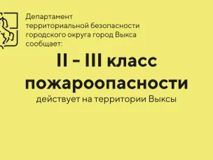 В Выксе установился частично III класс пожароопасности